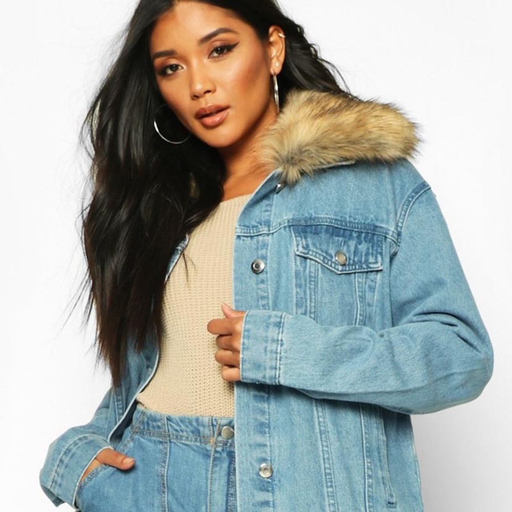 Fur Collar Denim Jacket
